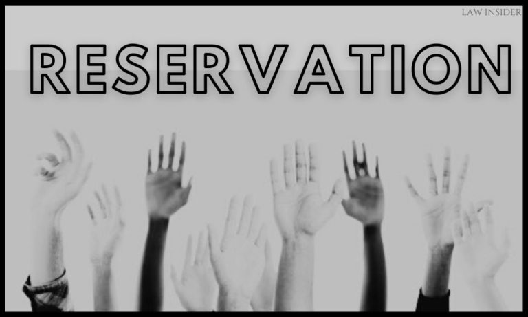 Reservation Law Insider