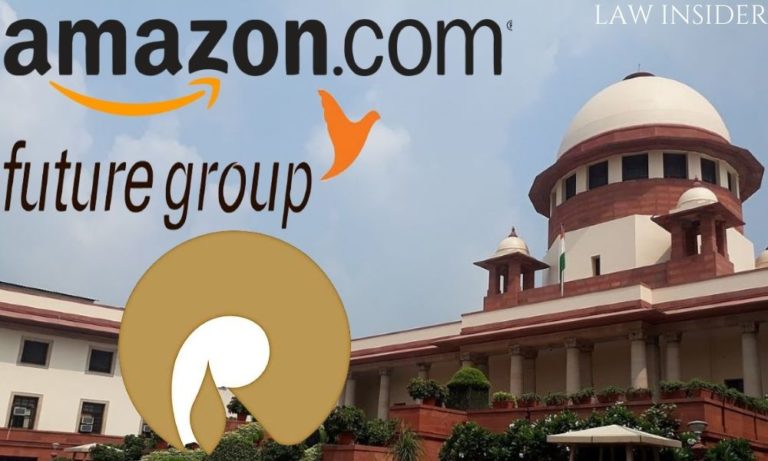 Amazon Future Group and Reliance symbol and Supreme Court