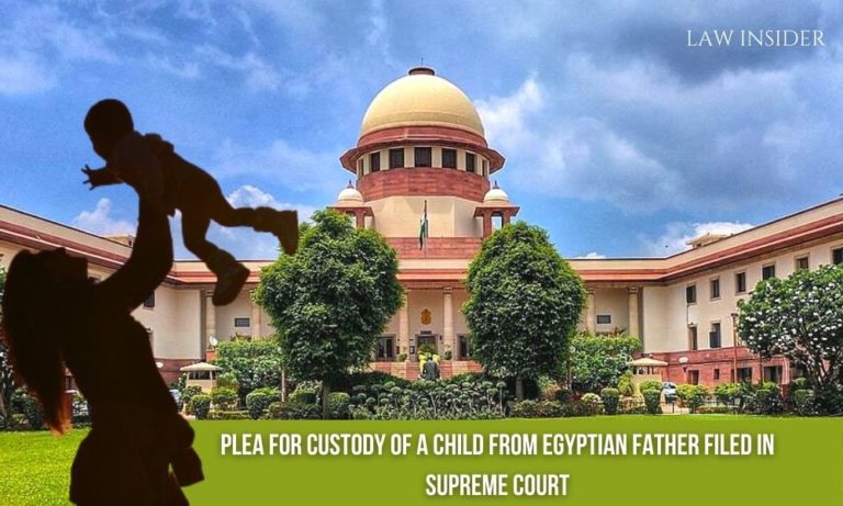 PLEA FOR CUSTODY OF A CHILD FROM EGYPTIAN FATHER FILED IN SUPREME COURT