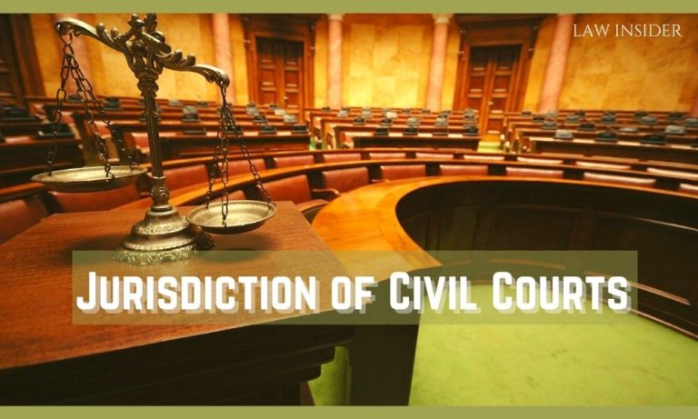 Jurisdiction of Civil Courts - LAW INSIDER