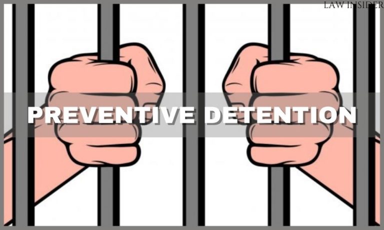 preventive detention - LAW INSIDER