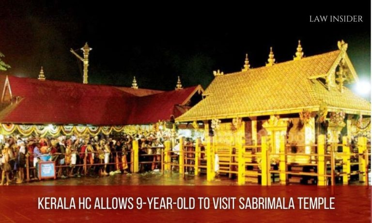 Kerala HC: 9-year-old Child allowed visiting Sabrimala Temple