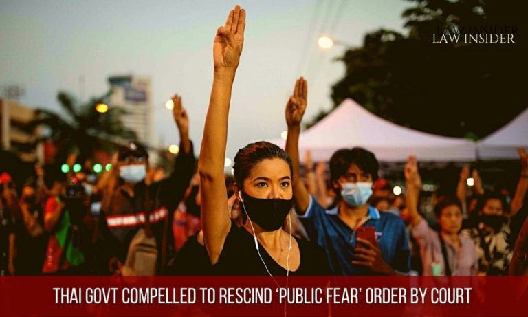 Thai govt compelled to rescind ‘Public Fear’ order by Court