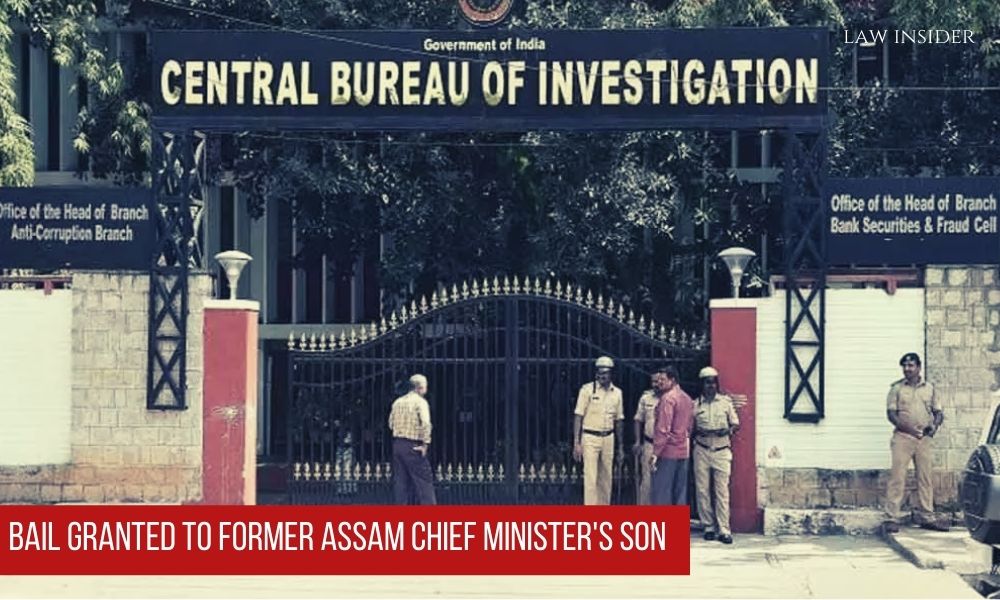CBI Office Assam Chief Minister Son Bail Laon default