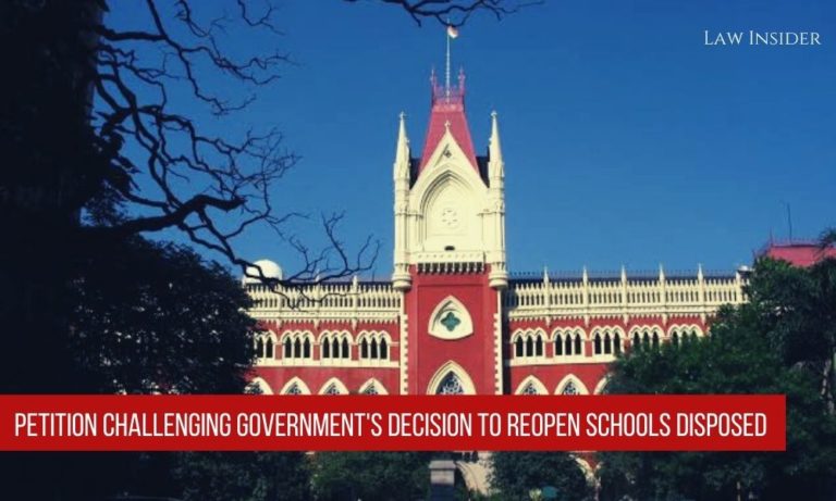 Calcutta High Court West Bengal Covid-19 Vaccination Reopen schools