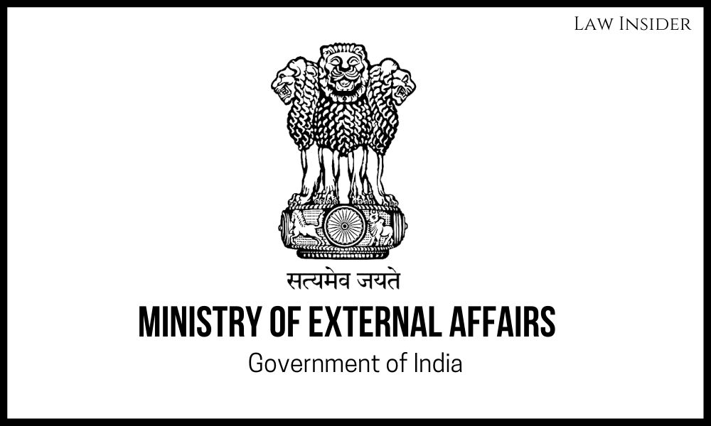 MINISTRY OF EXTERNAL AFFAIRS GOVERNMENT OF INDIA Law Insider