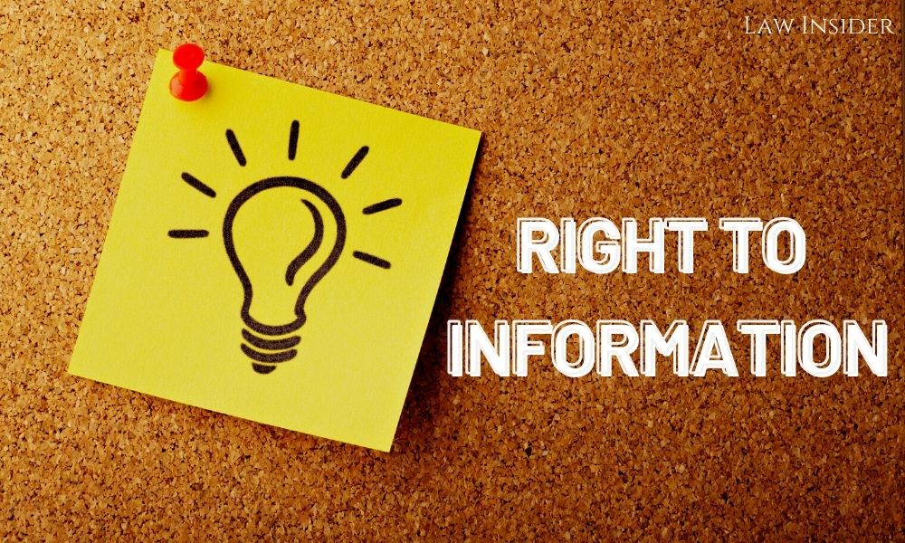 Right to Information RTI Law Insider