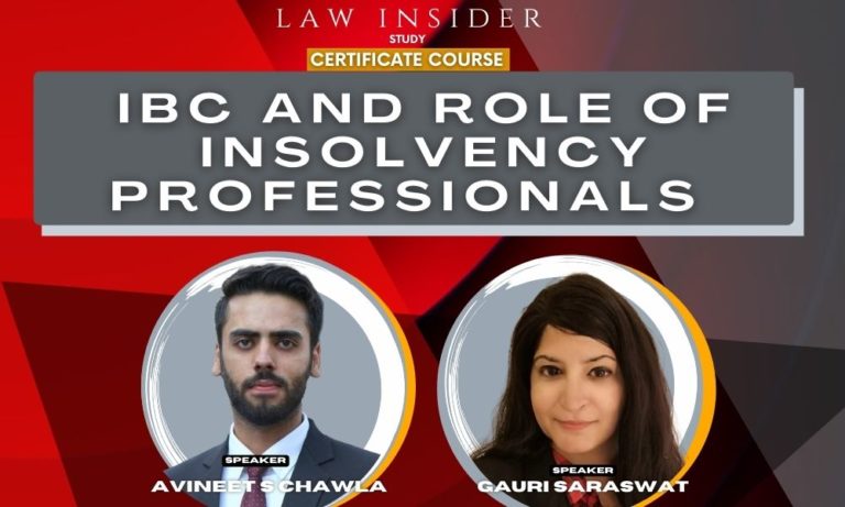 IBC and Role of Insolvency Professionals Law Insider