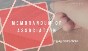 Memorandum of Association Law Insider