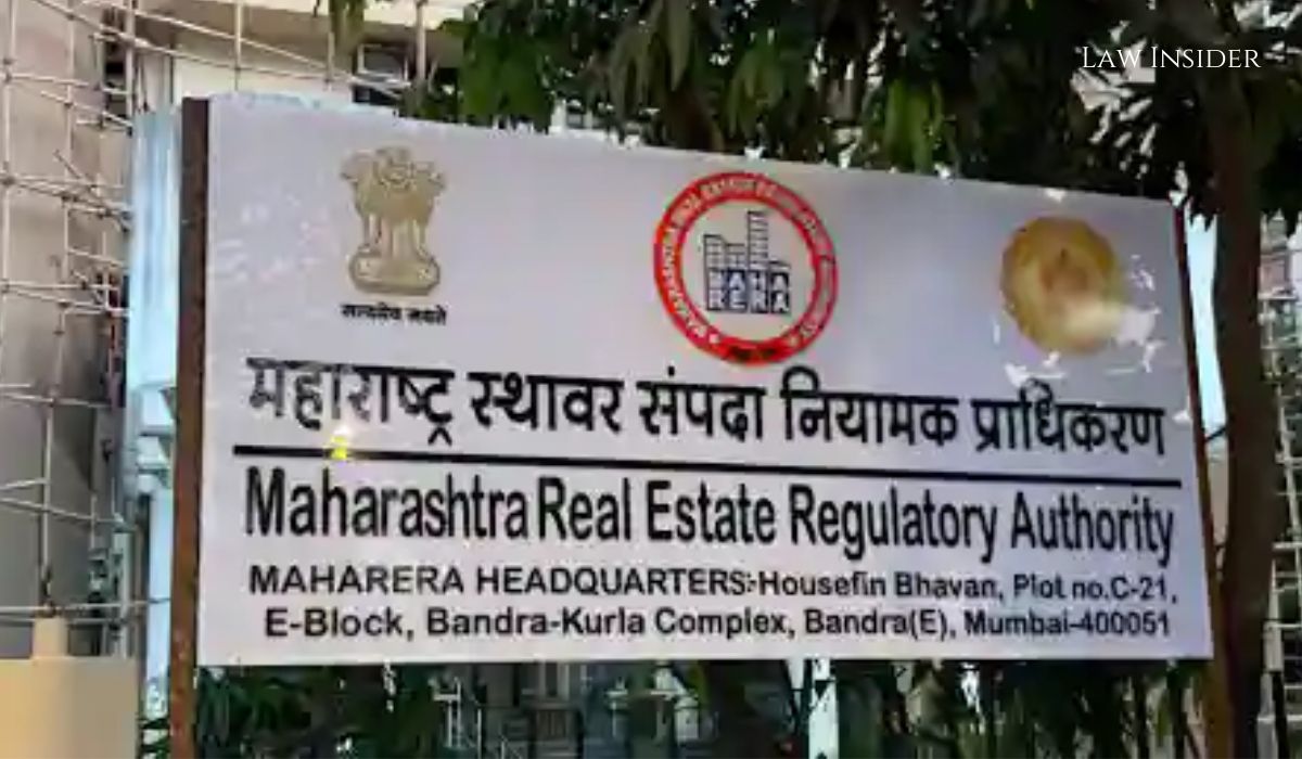 Maharashtra Real Estate Regulatory Authority Law Insider