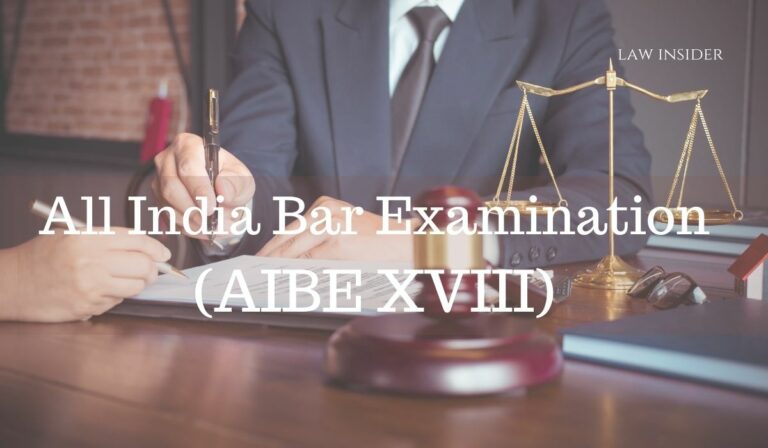 All India Bar Examination (AIBE XVIII)-Law Insider